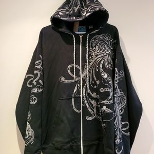 Artful Dodger black and silver (rhinestone) hoodie